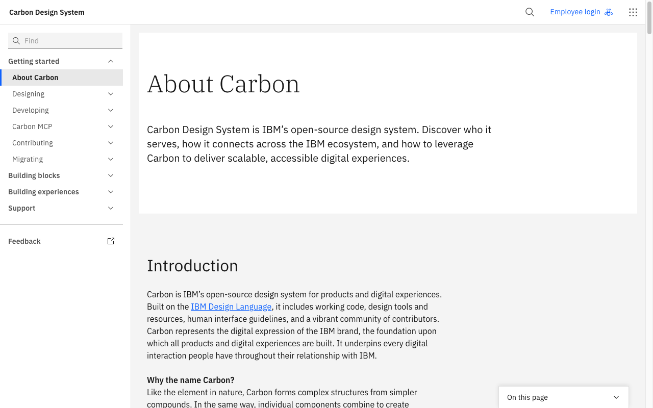 IBM Carbon Design System